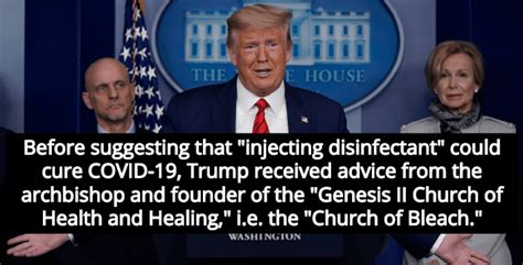 Report Trump Suggested Injecting Disinfectant After Hearing From