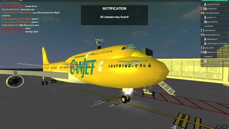 ROBLOX CanJet Boeing 747 8i Flight YouTube