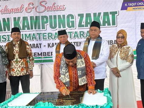 Kemenag Resmikan Kampung Zakat Ke 20 Di Labuhanbatu Untuk Tingkatkan