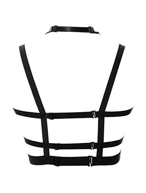 Buy Woman S Body Harness Bra Lingerie Cage Punk Goth Plus Size Festival Rave Pentagram Chest