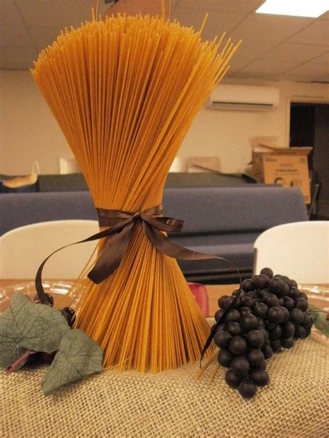 Pasta Centerpiece Helpful Tipmake Sure You Glue Down On Round