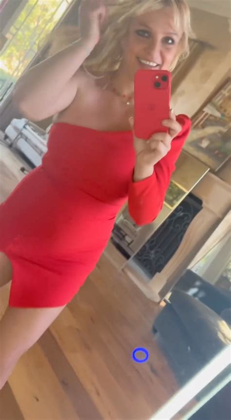 Britney Spears Shows Off Her Curves In Tight Red Dress As She Dances In