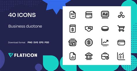 Business Duotone Icon Pack 40 SVG Icons