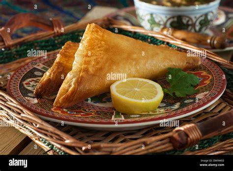 Brik à Loeuf Fried Tunisian Pastries Tunisia Food Stock Photo