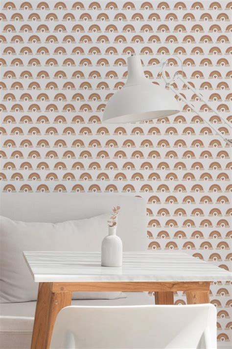 Neutral Rainbow Wallpaper Peel And Stick Or Non Pasted