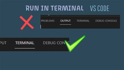 Run Code In Terminal Instead Of Output Vs Code Youtube