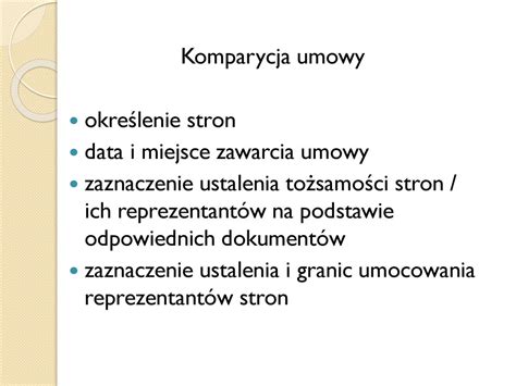 Podstawowe Regu Y Dotycz Ce Konstruowania Umowy Ppt Pobierz