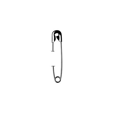 Safety Pin Silhouette For Art Illustration Logo Website Apps