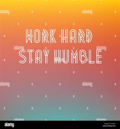 Retro Poster Typographic With Quote Work Hard Stay Humble Vector