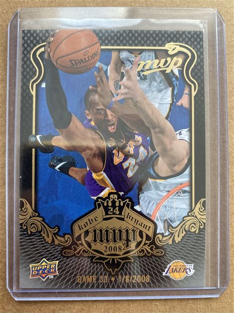 Upper Deck Mvp Kobe Bryant Mvp Black Border Los Angeles Lakers