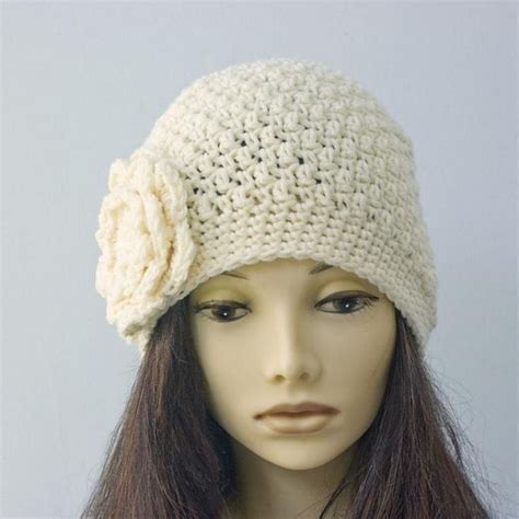 Winter Flower Hat Crochet Pattern By Judith Stalus Cloche Hat Pattern