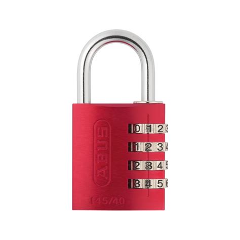 ABUS 145 40 Cadenas aluminium à combinaison 4 molettes Couleur Bleu