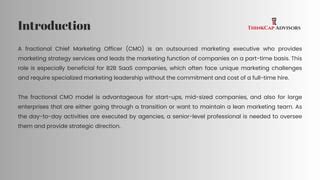 Fractional CMO Services For B2B SaaS Benefits Considerations PPT