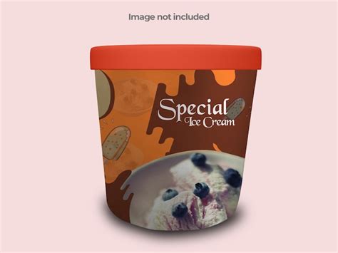 Premium Psd Ice Cream Cup Mockup Design Psd Template