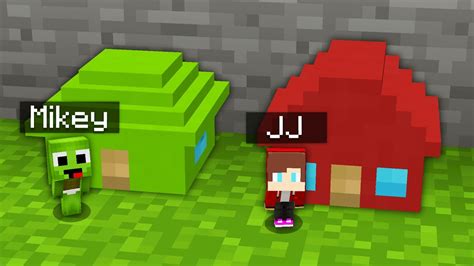 Jj Vs Mikey Tiny House Little Survival Battle Challenge In Minecraft Maizen Mizen Mazien