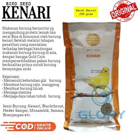 Jual Gold Coin Bird Seed Kenari Gram Atau Biji Milet Millet Pakan