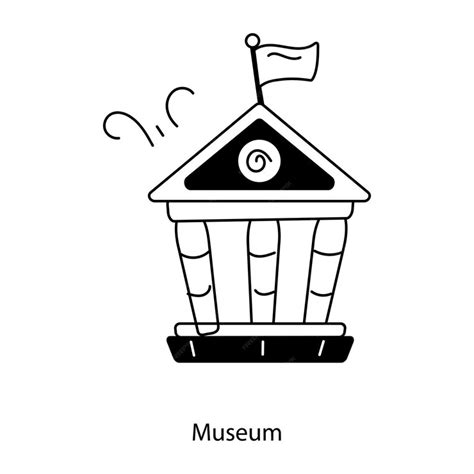 Premium Vector Heres A Doodle Icon Of A Museum
