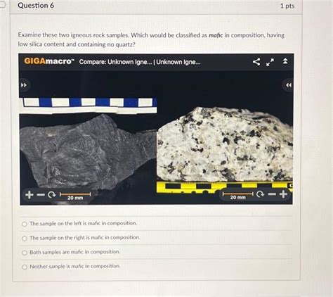 Solved Examine These Two Igneous Rock Samples Which Of The