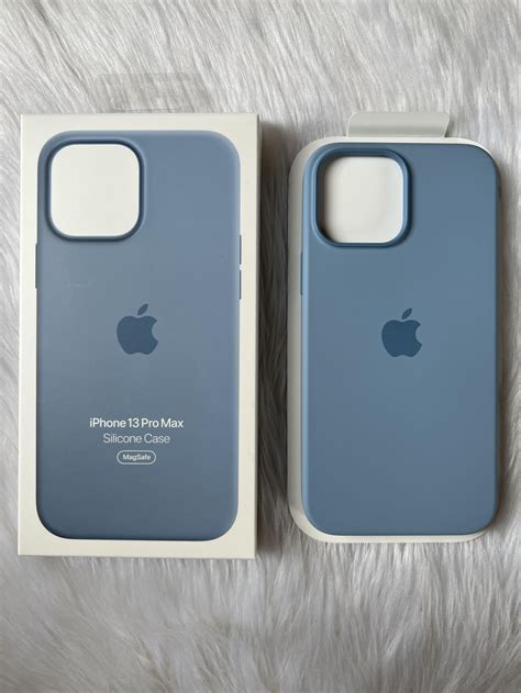 IPhone 13 Pro Max Silicone Case With Magsafe Blue Fog Mobile Phones