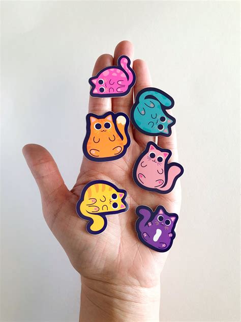 Chonk Cat Sticker Pack Bundle Fat Chonk Cat Chunky Kitty Etsy