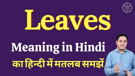 Leaves Meaning In Hindi Leaves Ka Matlab Kya Hota Hai Youtube