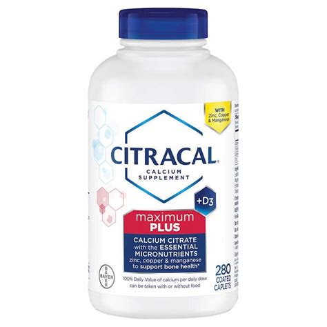 Citracal Maximum Calcium Citrate D Caplets 280 Ct La Comprita