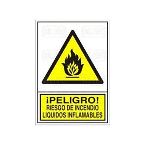 SEÑAL 346 PLAST 345x245 PL LIQU INFLAM PELIGRO RIESGO INCENDIO LIQ