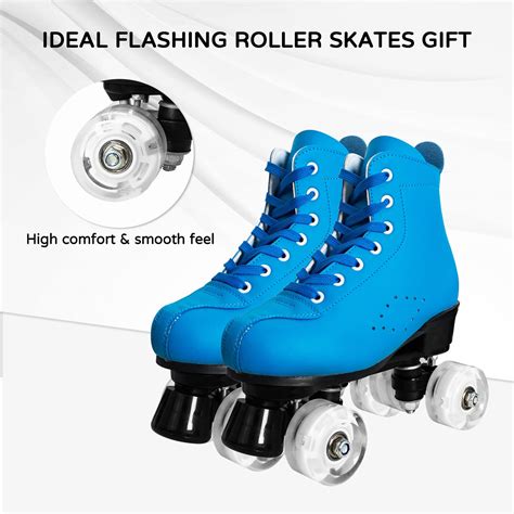 Roller Skates For Women With PU Leather High Top Double Row