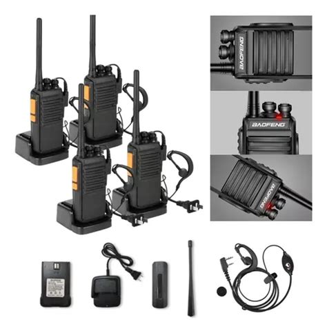 4 Radios Baofeng Bf 868 Walkie Talkie Uhf Con Manos Libres Envío gratis