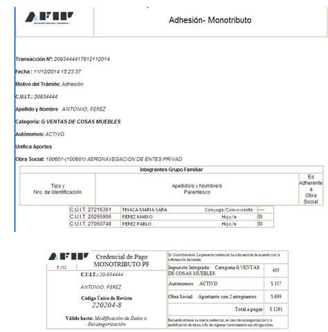 Formulario Afip Actualizado Septiembre