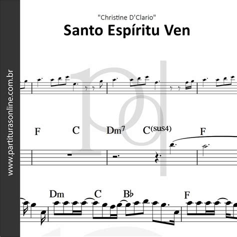 Sheet Music With The Words Santo Espitu Ven