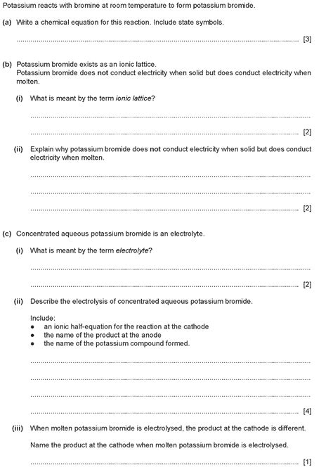 Electrolysis Of Potassium Bromide Equation 45 Pages Answer 800kb