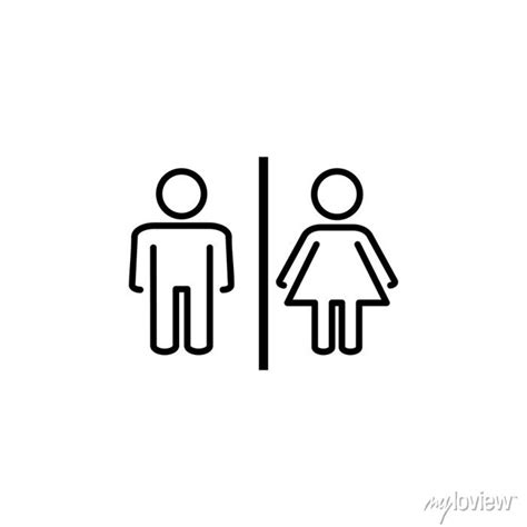 Toilet Icon Vector Restrooms Icon Vector Bathroom Sign Wc Wall