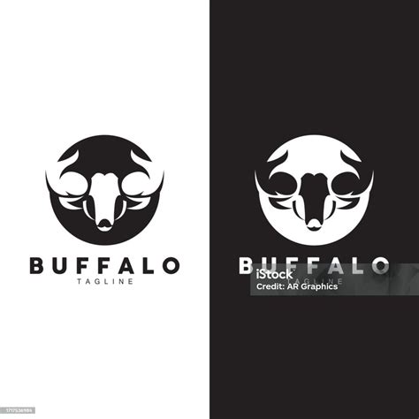 Buffalo Symbol Templet Vector Illustration Stock Illustration
