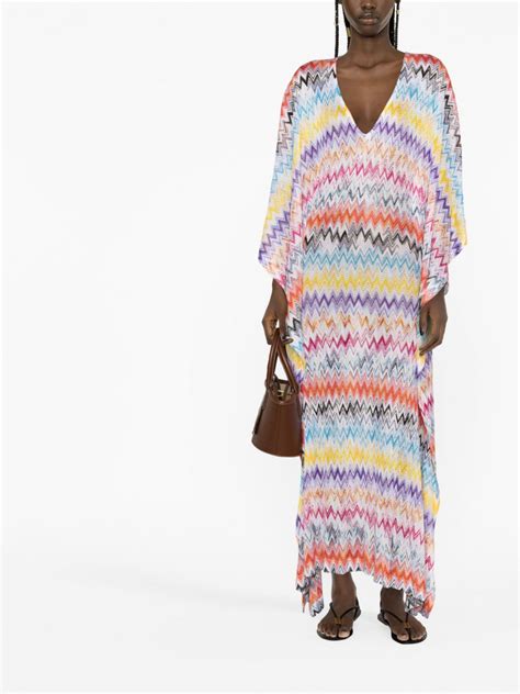 Missoni Zigzag Pattern Long Sleeve Dress Farfetch