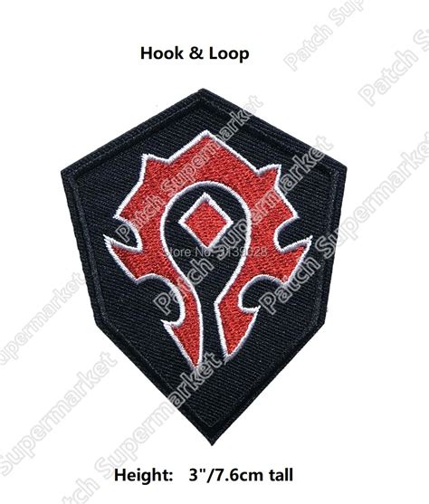 Wow World Alliance Horde Force Game Embroidered Hook And Loop Patches