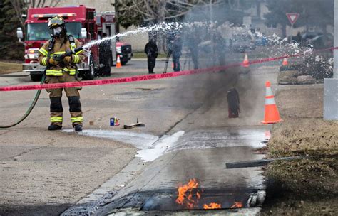 Edmonton Fire Rescue Battles Underground Blaze After Transformer