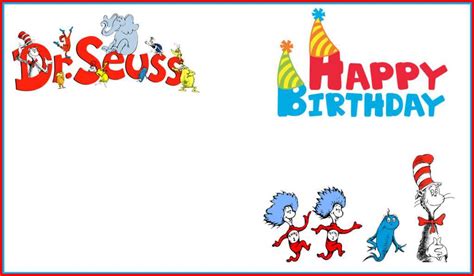 Dr Seuss Birthday Card Template Sample Professional Templates