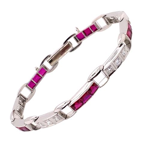 Ruby And Diamond Bracelet For Sale At Stdibs Cartier Ruby Bracelet