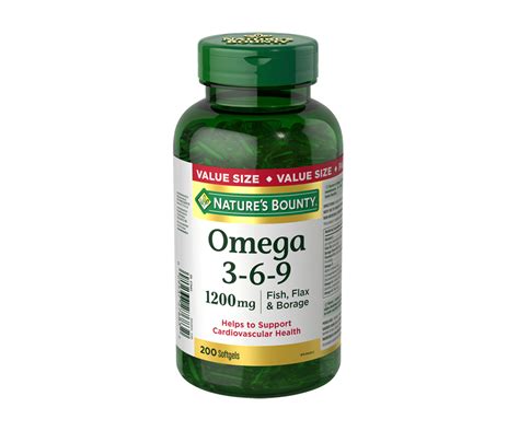 Omega 3 6 9 1200 Mg 200 Units Natures Bounty Omega And Fish Oil