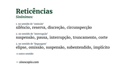 Reticencias Em Ingles - Sinônimos de Reticências [por sentido] - Sinoscópio