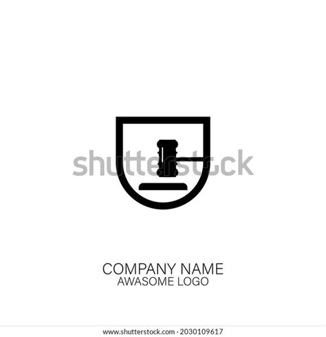 Black Law Judge Logo Icon Vector Stock Vector Royalty Free 2030109617