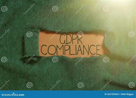 Sign Displaying GDPR Compliance Business Approach Protection And