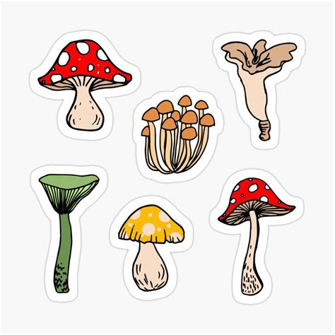 Woodland Mushrooms Shrooms Pack Sticker For Sale By Julie Erin Designs Stuffed Mushrooms