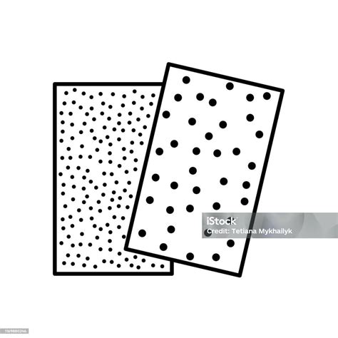 Sandpaper Line Icon Black White Illustration Of Sanding Abrasive Paper