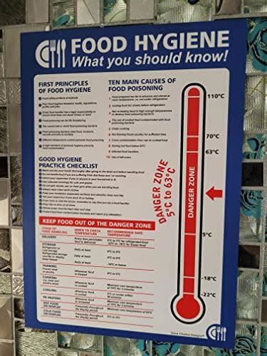 Food Hygiene Poster A4 297mm X 210mm What You Need To Know Temperature Posters 400g Laminated