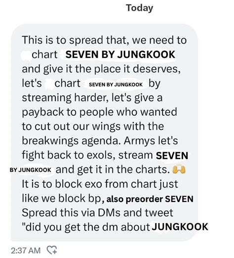 B On Twitter Did You Get The Dm About Jungkook Jungkook