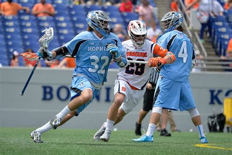 Mens Lacrosse Johns Hopkins Withstands Syracuse Rally To Punch Ticket