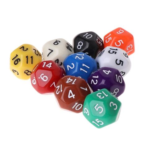 10pcs 16 Sided Dice D16 Polyhedral Dices For Table Grandado