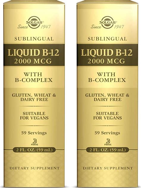 Solgar Sublingual Liquid B 12 2000 Mcg With B Complex 2 Oz Help Pro